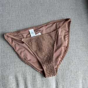 Aerie Tan Textured Bikini Bottom